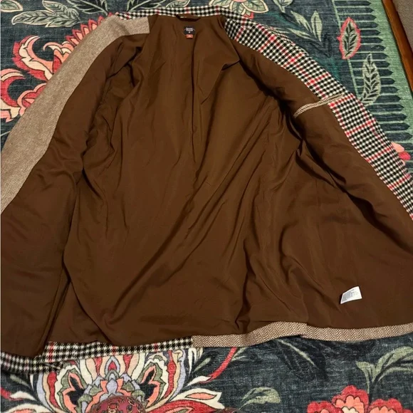 Rowing Blazers Patchwork Tweed Sport Coat Blazer XXL 44R Wool Brown Plaid - Picture 8 of 10